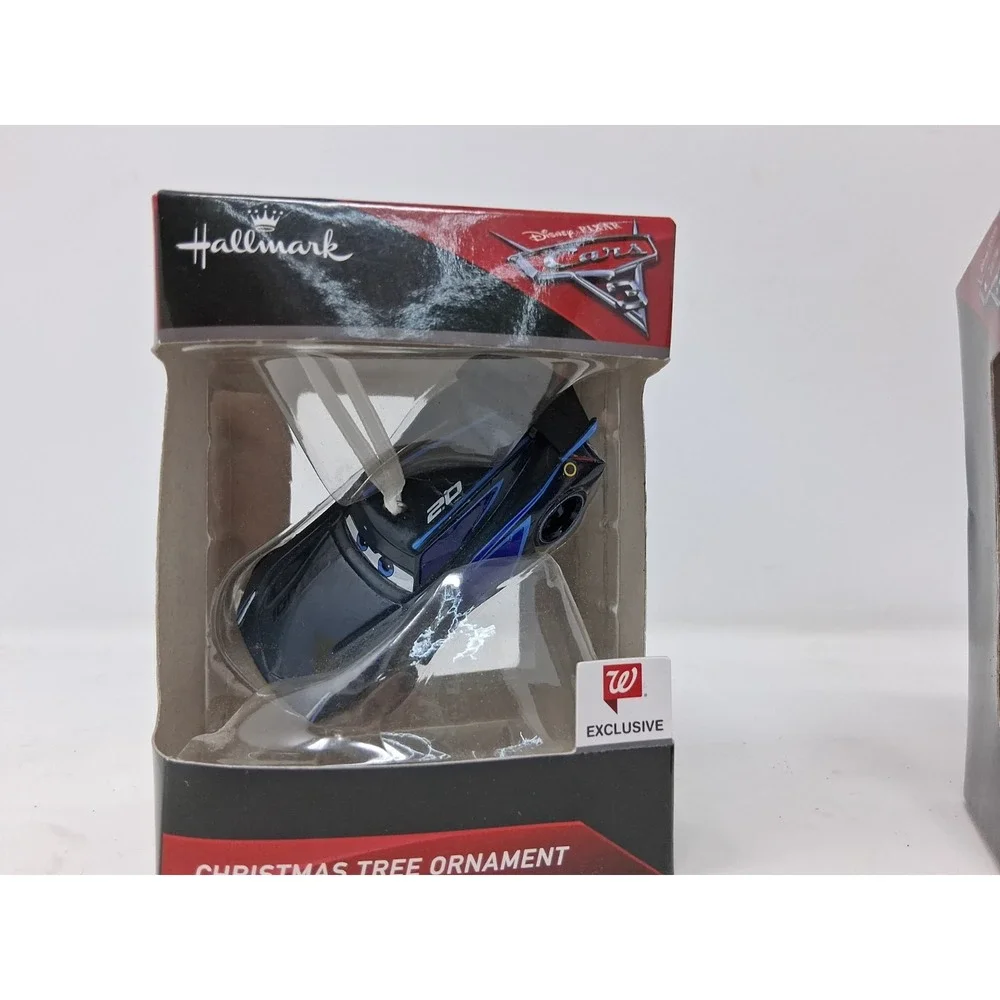 Disney Pixar Cars 3 Jackson Storm #20 Plus Lightning McQueen #95 Ornament Lot. W